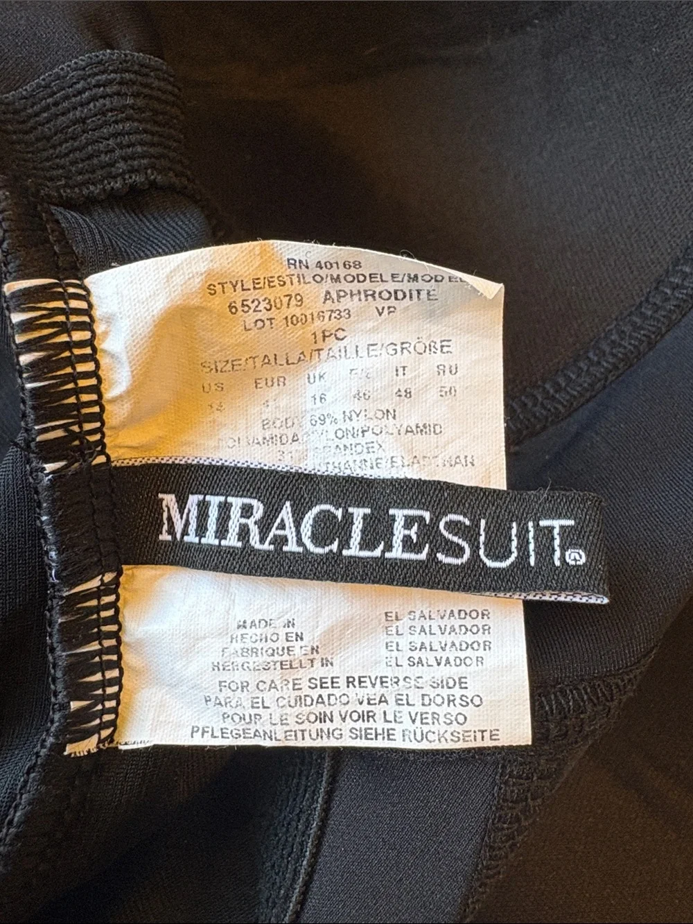 Miraclesuit Black One-Piece Swimsuit with Tummy Control